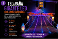 Telaraña Gigante LED con Araña Iluminada 🕷️🎃