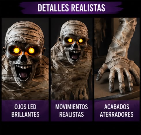 🧟‍♂️ Momia Animatrónica de 3 Pies