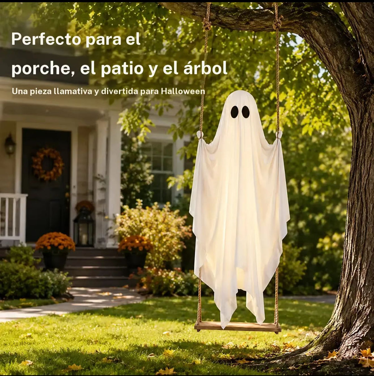 👻🎃 ¡FANTASMA COLGANTE ILUMINADO!