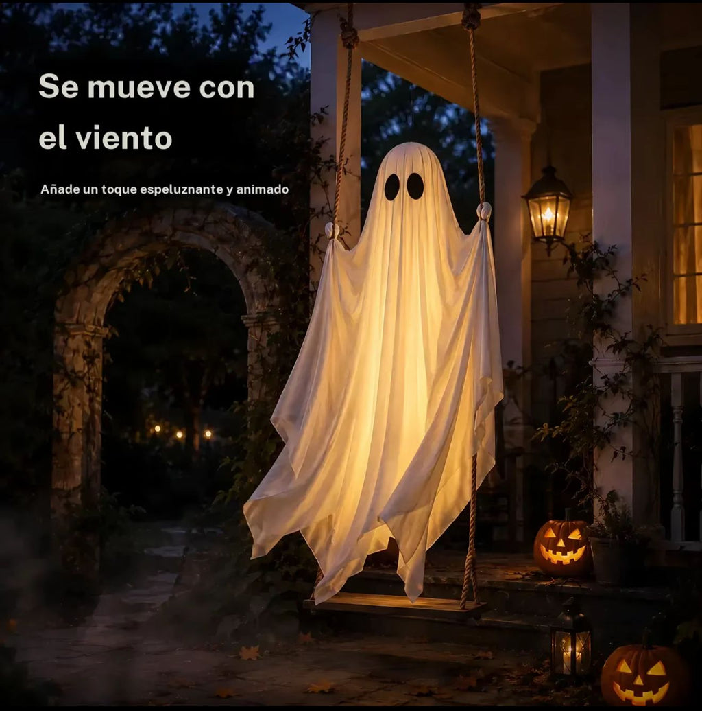 👻🎃 ¡FANTASMA COLGANTE ILUMINADO!