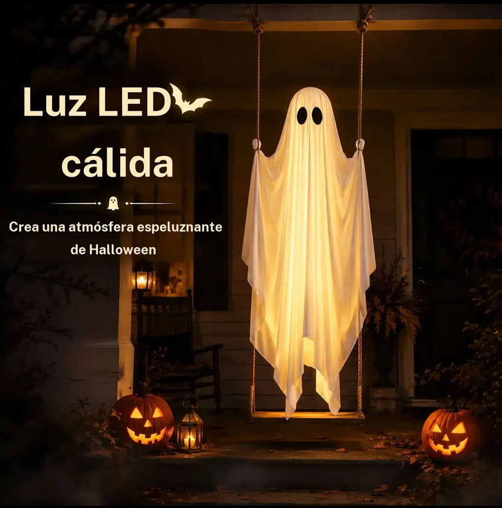 👻🎃 ¡FANTASMA COLGANTE ILUMINADO!