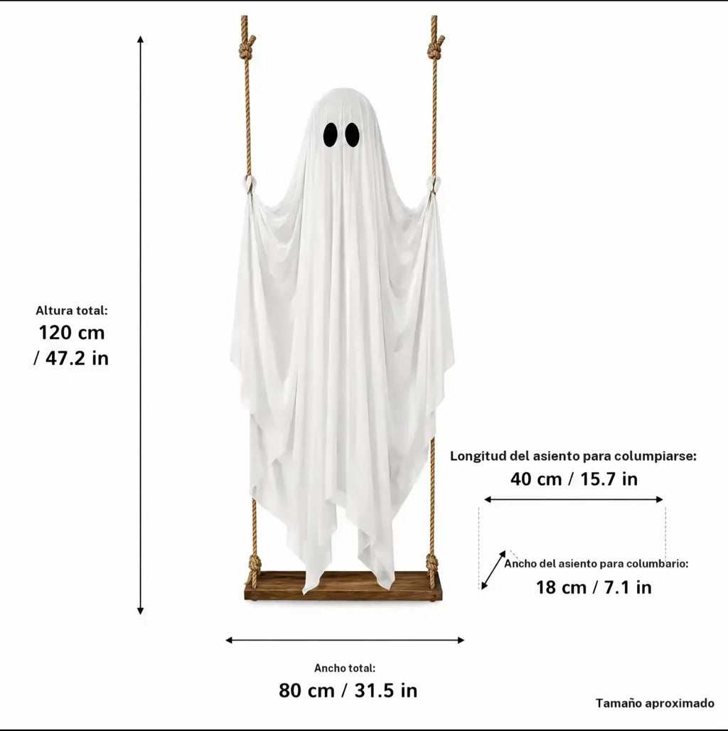 👻🎃 ¡FANTASMA COLGANTE ILUMINADO!