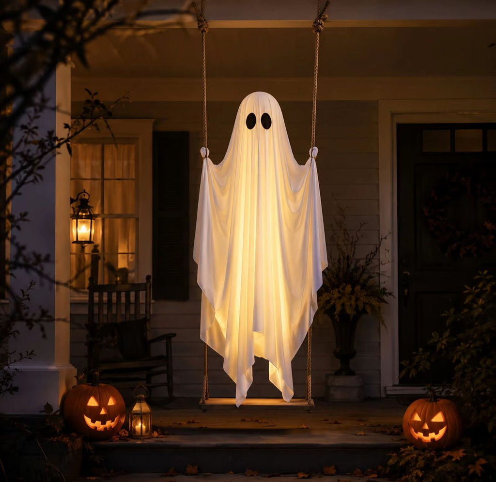 👻🎃 ¡FANTASMA COLGANTE ILUMINADO!
